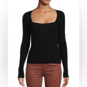 Vince square neck wool top